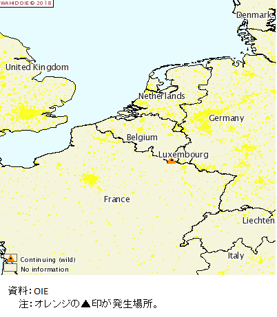 べルギー 1985年以来のasf発生 隣接するドイツ フランス オランダなどで警戒高まる 農畜産業振興機構